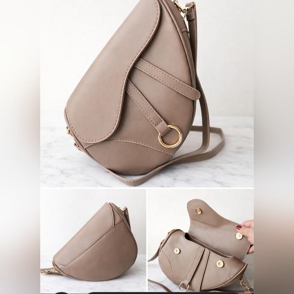 Commense Elegant Beige Crossbody Bag